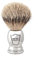 Parker Safety Razor 100% Silvertip Dachs Borste Rasierpinsel (Chrom Griff) und freies Rasierpinsel Ständer Rasierpinsel