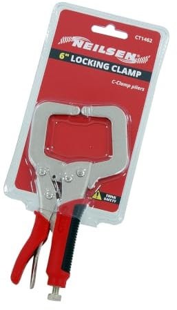 Neilsen CT1462 6in / 150mm Locking C-Clamp Pliers - C-Type Grip Wrench for Clamping, Holding and Securing Applications