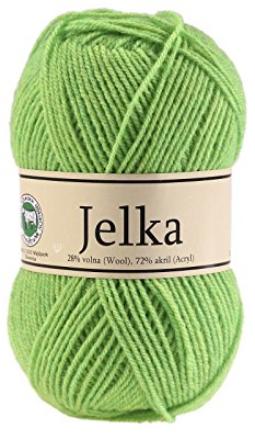 50g Strickgarn Jelka m. 28% Wolle veredelt, Strickwolle, Farbauswahl, Farbe:lindgrün