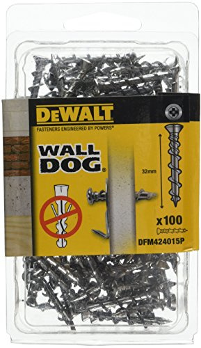 DeWalt DFM424015P DFM424015P-Anclaje de Cabeza avellanada para fijación en Pared (Plateado) (Env. 100 Ud.), Multicolor, One size