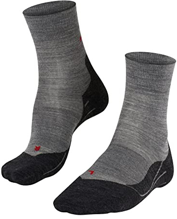 FALKE Women's RU4 Wool Running Socks Medium Cushioning Anti Blister Warm Mid-Calf Length Breathable Quick-Drying Climate-Regulating Odour-Neutralising Functional Yarn 1 Pair