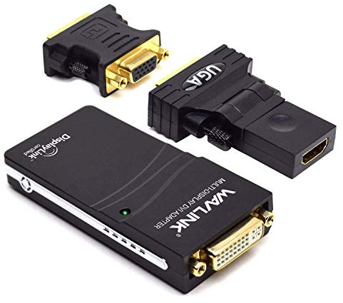 WAVLINK USB 2.0 vers DVI/VGA/HDMI vidéo Graphique Adaptateur d'affichage jusqu'à 1920 x 1080 pour de Multiples écrans supplémentaire Prend en Charge Windows 10, 8.1, 8, 7, et XP