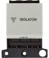 Click Minigrid MD020PW Polar White 10A 3 Pole Fan Isolation Switch Module