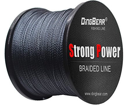 Dingbear 399,6 - 4.572 m lenze da pesca trecciate dalla tenuta super forte, Grey, 1093Yd/1000M 65LB/0.37mm