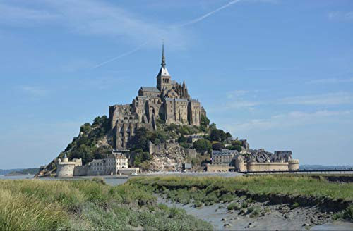 HANSEPUZZLE 61834 - Mont Saint Michel Puzzle 500 Teile | Orte Puzzle mit hochwertiger Puzzle Aufbewahrung: Kartonbox und wiederverschließbarem Beutel | Puzzle-Maße: 46 x 30 cm