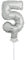 Silver Foil Number 5 Balloon Cake Topper (12cm) - Perfect for Milestone Celebrations - 1 Pc