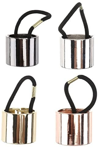Lurrose 4pcs Ponytail Holder Hair Ties Hair Cuff Metal Hair Band Rope Headwear Fashion Hair Accessories Elastic Hair Clips Hair Holder for Women Girl