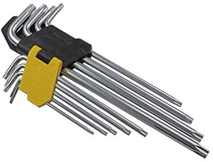 US PRO Tools 9pc Extra Long Tamper Proof Torx Star Key Set T10 - T50 2236