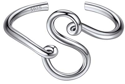 ChicSilver 925 Silberring Damen Buchstabe S Ring verstellbare Alphabet Namensring mit Geschenkebox