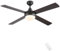 CJOY Bronze and Dark Wood Ceiling Fans Lights with Remote Control, 48'' Fans Lights Dimmable, 4 Blades Quiet Reversible Motor, Sloped Ceiling Light with Fan for Bedroom
