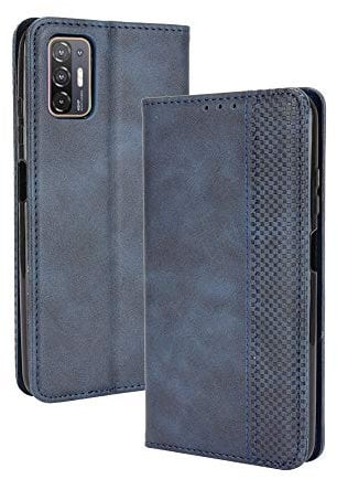 HTC Desire 21 Pro 5G Hülle [Brieftasche] [Klammerfunktion] [Kartenfächer] [Magnetic Flip Cover] Kompatibel mit HTC Desire 21 Pro 5G Smartphone(Blau)