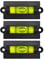 Acrylic 59mm (L) x 25mm (W) Green [3 Pack] Mini Spirit Level Bubble Square Frame Screw On