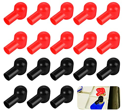 20 Stk Batteriepolabdeckung Batterie Terminal Abdeckungen Batterieklemmen Abdeckungen Auto Batterien Zubehör Flexibler Positive und Negative Schutzkappe für Auto Motorrad
