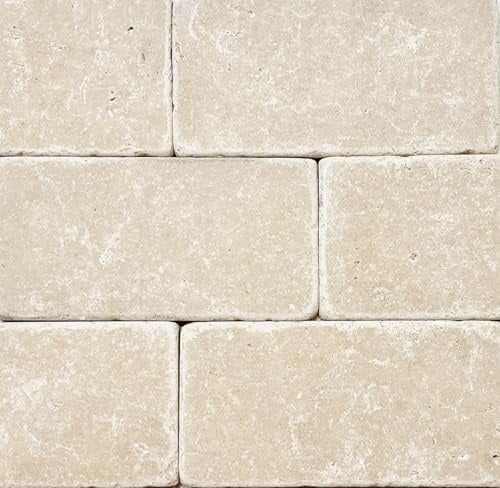 3x6 Light Travertine Tumbled Antiqued Wall Floor Natural Stone Tile (40)