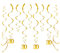 GAKA FAVOR Wirbel Deko Zahl 30 Gold Spiralen Girlande Folien Deckenhänger DoppelSpiral Deko für 30 Geburtstag, Hochzeit, Jubiläum oder Partydeko （20 Stück ）