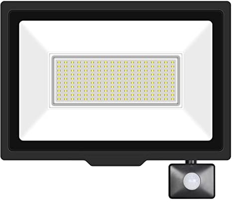 Willpower Foco LED Exterior 150W Proyector LED con Detector de Movimiento Impermeable IP66 Luces LED Exterior 6000K Blanco Frío Luz de Inundación Seguridad para Garaje Patio Jardín Terraza Parque