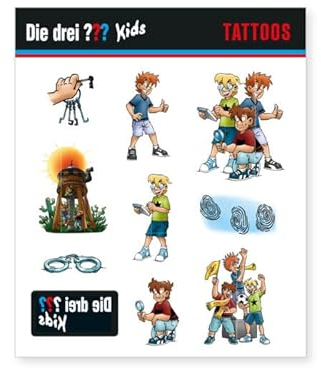 NEU Tattoos Die Drei ???, 10 Stück