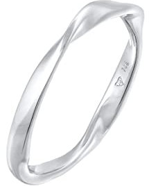 Elli Ring Damen Band Gedreht Stapel Basic in 925 Sterling Silber