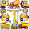 Yskmefun Bagger Deko kindergeburtstag 1, Bagger Geburtstag Deko Set, Bagger Kindergeburtstag Deko, Baustelle Kindergeburtstag Party Dekoration, Baufahrzeug Luftballon Party Dekoration