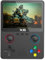 CRGANGZY X6 - Reproductor de juegos de mano con pantalla IPS de 3.5 pulgadas, consola de juegos portátil ATJ22735 de 32 bits RISC, conexión de mango para adultos y niños (negro)
