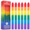 DECO EXPRESS Stabkerzen Set 6er, 10, 15 oder 50er, Lange Brenndauer bis zu 8 Std, Geruchslos (Mehrfarbig, 6er-Set)