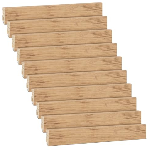 KGM Modern Sockelleiste Eiche – Massivholz – 2400 x 16 x 40 mm – 10 Stk. | Massivholz, Echtholzfurnier, geölt, Kabelkanal, Fußbodenleiste für Wandabschluss, lösemittelfrei, für Laminat, PVC & Vinyl