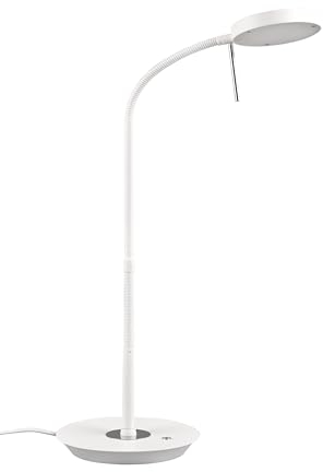 Trio Leuchten LED Tischleuchte Monza 523310131, Metall Weiß matt, inkl. 12 Watt LED, Touch Sensor