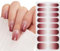 COLOFALLA 16 pcs Nagelfolie UV Härtend Gelnagelfolie UV Rot Selbstklebend Nail Wraps UV Nagelaufkleber DIY Nagelsticker Nagel Kunst Nagel Dekoration für Frau Damen