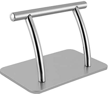 Repose-pieds Mobile en Acier Inoxydable - Accessoire de Barbier pour Salon de Coiffure - 32 x 19 x 21 cm