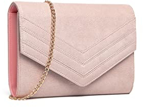 Miss Lulu Clutch Damen Wildleder-Optik Leichtgewicht Umhängetasche für Hochzeiten Partys Bälle
