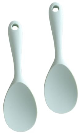 Zerodeko 2piezas Cuchara De Arroz De Silicona Práctica Paletas De Arroz Para Cocina Accesorio De Cocina Para Uso Doméstico Cuchara Para