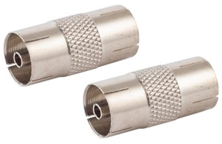 PADCR 2 Adaptadores Coaxiales Hembra a Hembra, Conectores Antena TV, Empalmes Cable de Antena Coaxial