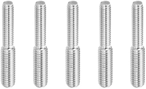 PATIKIL Tornillo Perno Roscado de Doble Extremo M4*M5*30 Paquete de 5 Pernos de Varilla de Acero Inoxidable 304 Adaptador Reductor de Rosca para Herrajes de Muebles Longitud 30mm