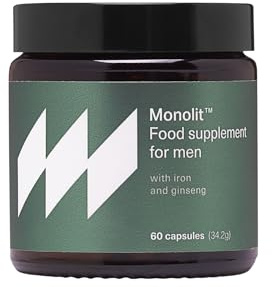 Monolit - Multivitamin & Mineralstoffe für Männer 60 Kapseln - mit B-Vitamine, Ginseng, Vitamin C, Folsäure, Eisen - Unterstützung von Immunität, Fitness die Konzentration