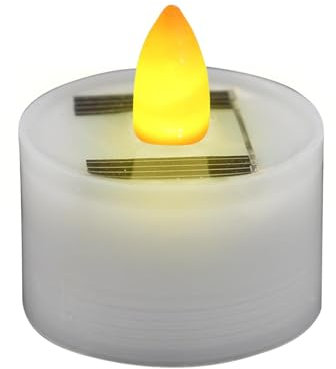 Goowafur Bougies chauffe-plat solaires sans flamme, bougies chauffe-plat à énergie solaire,Capteur d'éclairage LED du crépuscule à l'aube | Fausses bougies chauffe-plat pour usage intérieur, bougie
