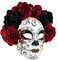 W WIDMANN MILANO Party Fashion 08462 - Maske Dia de Los Muertos mit Rosen, Accessoire für Day of the Dead, Halloween