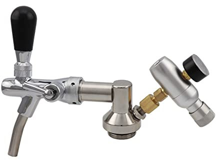 MNEVZX bierbrauset Mini Growler Zapfhahn mit Co2-Regler Keg-Ladegerät für Homebrew 2L 4L 5L Bierfass Heimbrau-Sets(Type 1)