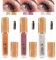 Mascara colorato, mascara in 3 colori, colore oro/rosa/galassia, mascara con brillantini, resistente all'acqua e durevole, mascara voluminoso con glitter per il trucco degli occhi molto scintillanti,
