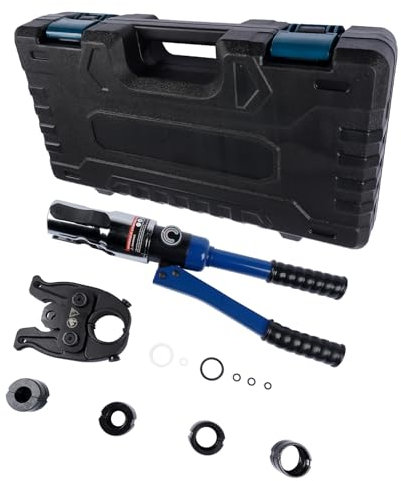 Profi Presszange (hydraulisch) Presswerkzeug TH-Kontur 16-20-26-32 Set Presswerkzeug mit 360° drehbarem Kopf GLOSSY AUTO PARTS