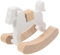 TOYANDONA Petit Cheval en Bois poêle Chaise de poupée bébé Toys LED Maquette Bois chaises modèle de Chaise à Bascule de Maison de poupée Cheval à Bascule en Bois Miniature