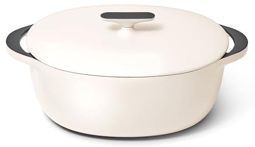 Caraway Schmortopf aus emailliertem Gusseisen – 8 qt Dutch Oven mit Deckel – 3-lagige Emaille-Beschichtung – kein Würzen erforderlich – kompatibel mit allen Herdarten – ofenfest – keine Chemikalien