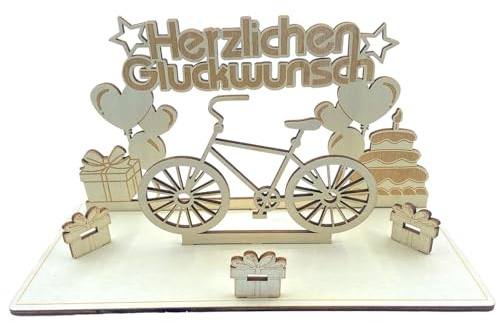Fahrrad Geldgeschenke Geburtstag, Holz Fahrrad Dekoration, Wunscherfüller Dekofür Familie Friends Lovers Frauen Männer