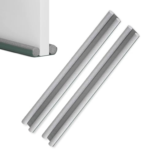 Draft Excluder for Bottom of Doors (Pack of 2) 36 inch Under Door Draught Excluder Cushion Double Seal Noise Reduction Weather Stripping Door Wind Blocker Door Dust Guard Stopper Under Door Seal Strip