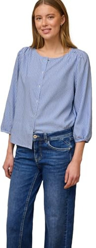 Street One Studio Damen 3/4-Arm Bluse in Seersuckerqualität