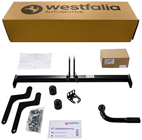Westfalia Gancio traino rigido AHK per Dacia Duster I (BJ 03 / 10-12 / 17) - Set con kit elettrico specifico per veicolo a 13 pin