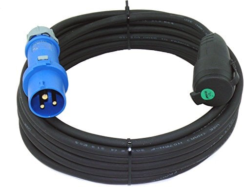 CEE auf Schuko Adapter 10m Camping Stromkabel H07RN-F 3x2,5 Landstromkabel Wohnmobil Wohnwagen Kabel Camping Adapter 10 Meter Strom Verlängerungskabel CEE-Stecker Campingstecker