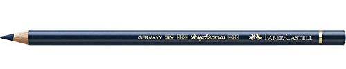 Faber-Castell 5 Buntstifte POLYCHROMOS Mine 3,8 mm Ölmalerei Indigo Dunkelblau
