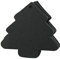 BESTOYARD Weihnachtsbaum Kraftpapier Etiketten Weihnachten Geschenkanhänger Tannenbaum Deko 100 Stück (Schwarz)