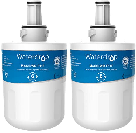 2X Waterdrop DA29-00003F Fridge Water Filter, Compatible with Samsung® Aqua Pure Plus DA29-00003F, HAFIN1, DA29-00003A, DA29-00003B, DA29-00003A-B, DA61-00159A, DA97-06317A