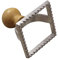 Fackelmann 40923 Emporte-pièce pour raviolis, emporte-pièce carré, emporte-pièce raviolis, emporte-pièce pâtisserie, Bois, Acier inoxydable, 6 x 6 x 7,2 cm